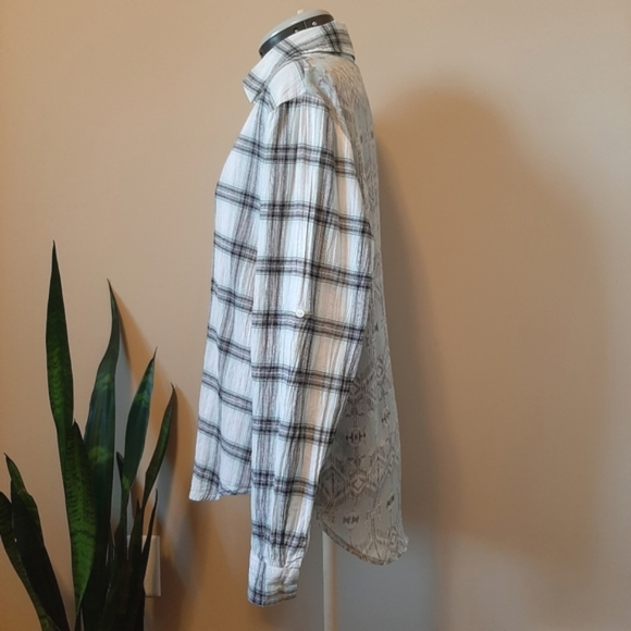 Anthropologie White Crow Plaid Shirt - Picture 4 of 8
